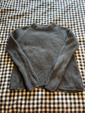 Quince chunky knit sweater in a charcoal